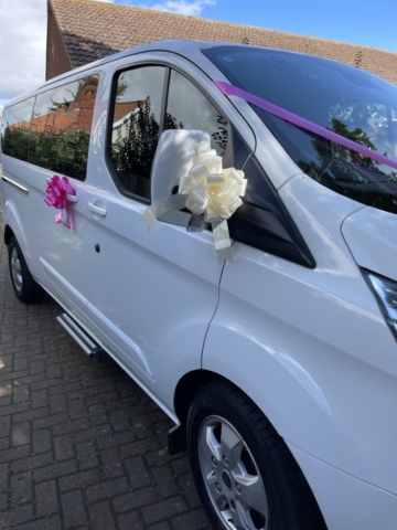 Wedding Ribbons ready for the Bride and Groom, Best man, Bridesmaids and Guests